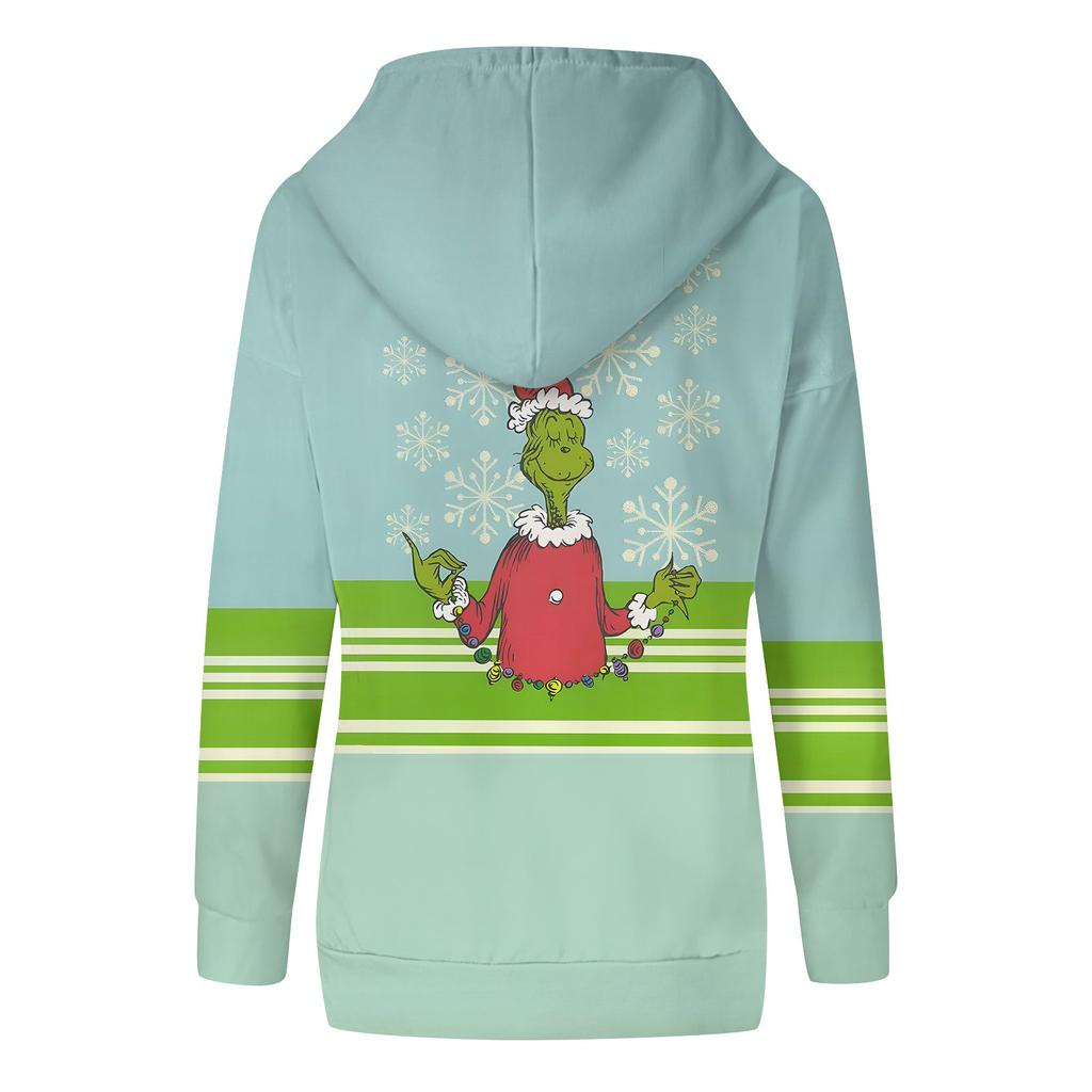 Women's Fashion Casual Long Sleeve Christmas Printed Sweatshirt