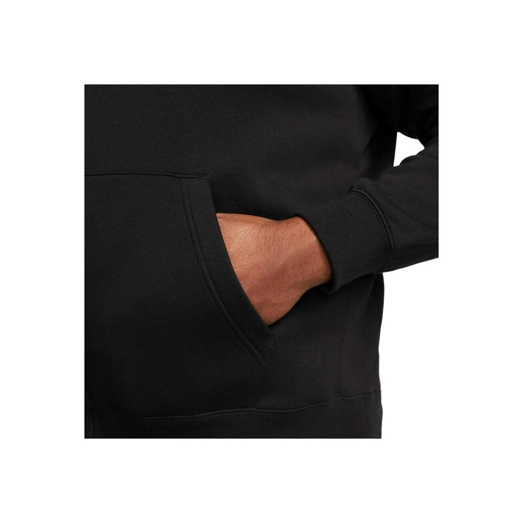 Nike Sportswear Club Fleece Full-Zip Hoodie Black/Black/White Men Streetwear BV2645-010