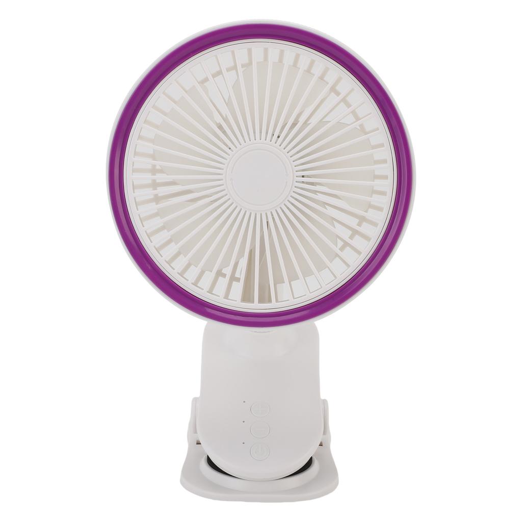 Fan with Clamp Quiet 360 Degree Rotation Rechargeable USB Portable Fan for Desk Bedside