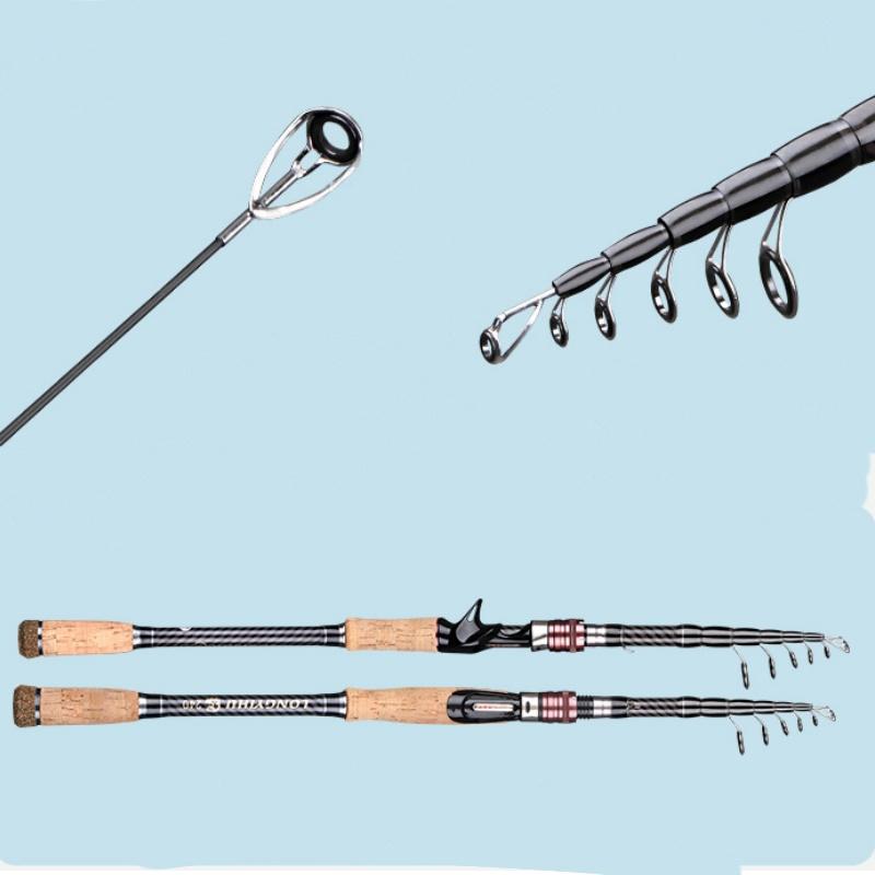 High Quality Carbon Fiber Spinning Fishing Rods Telescopic Mini Pole 3M 2.7M 2.4M 2.1M 1.8M  Fish Gear Tackle
