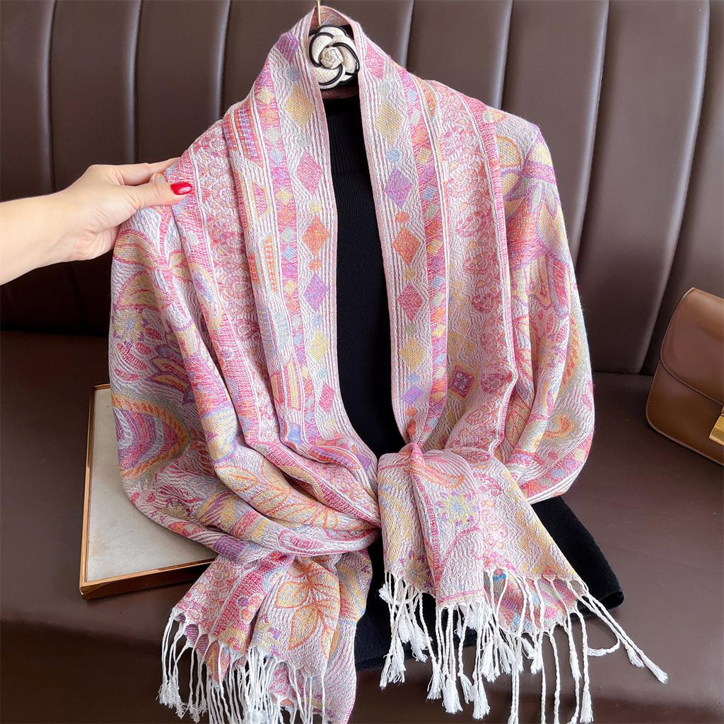Luxury Jacquard Scarf Women Pasley Print New Wraps Pashmina Travel Poncho Warm Blanket Winter Bufanda Shawl Female Stoles