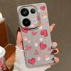 Lovely Girl Heart Print Case For Xiaomi 13T Pro Redmi Note 15 Pro 4G Redmi Note 14 13 Pro+ 5G Leather Texture Silicone Cover