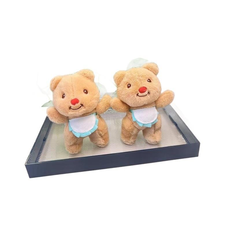 Cute And Cuddly 17cm Butter Yellow Bear Plush Doll Keychain For Students Backpack