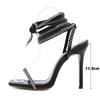 Women'S High-Heeled Sandals, Sexy Rhinestone Braided Belt, Anklet Straps, Large-Size Fashion Women'S Shoes