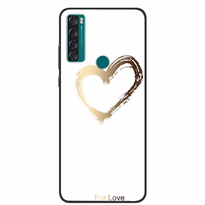 For TCL 20 SE Case Luxury Silicone TPU Soft Cover Phone Case For TCL 20 SE T671H Cartoon Funda Colourful Capa Shockproof Coque