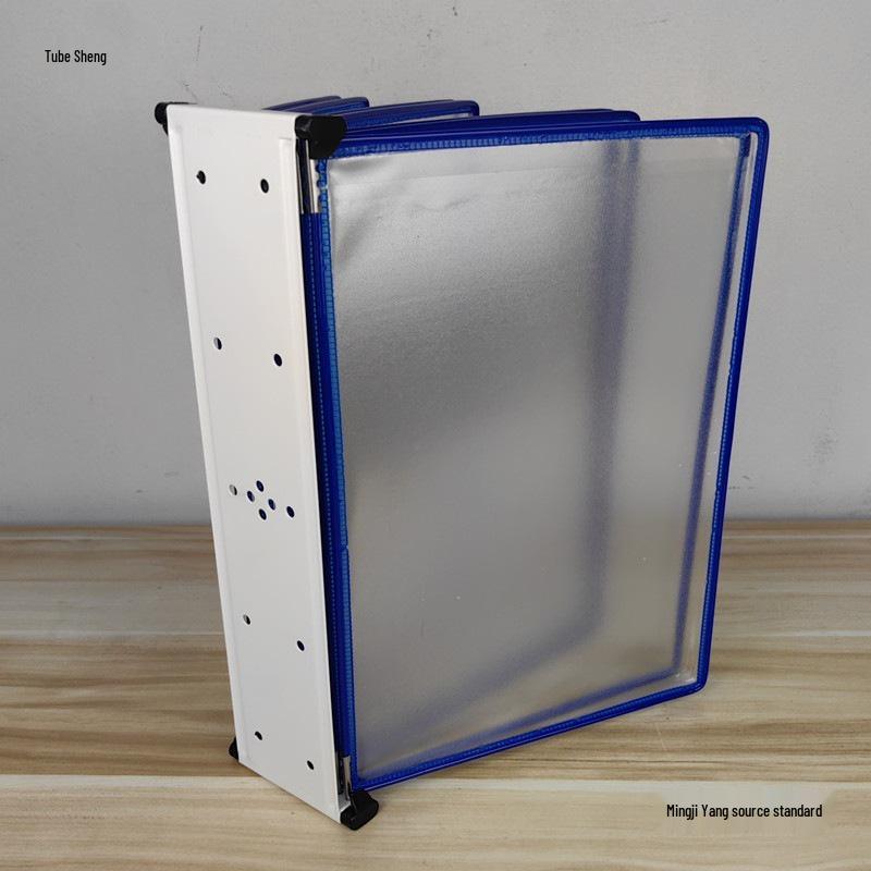 A4 Wandmontierter Klapp-Aktenordner, 5-seitiger SOP-Displayständer