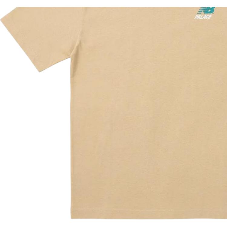 Palace X New Balance Logo T-Shirt Tan Unisex Tops P24NBTS003
