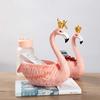 1Pcs Kreative Harz Handwerk Veranda Hause Lagerung Ornamente Flamingo Dekoration Lagerung Box