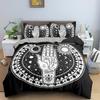 Divination Theme Duvet Cover Set Polyester Bedding Set Moon Sun Constellation Pattern King Queen Twin Size For Boys Girls Teens