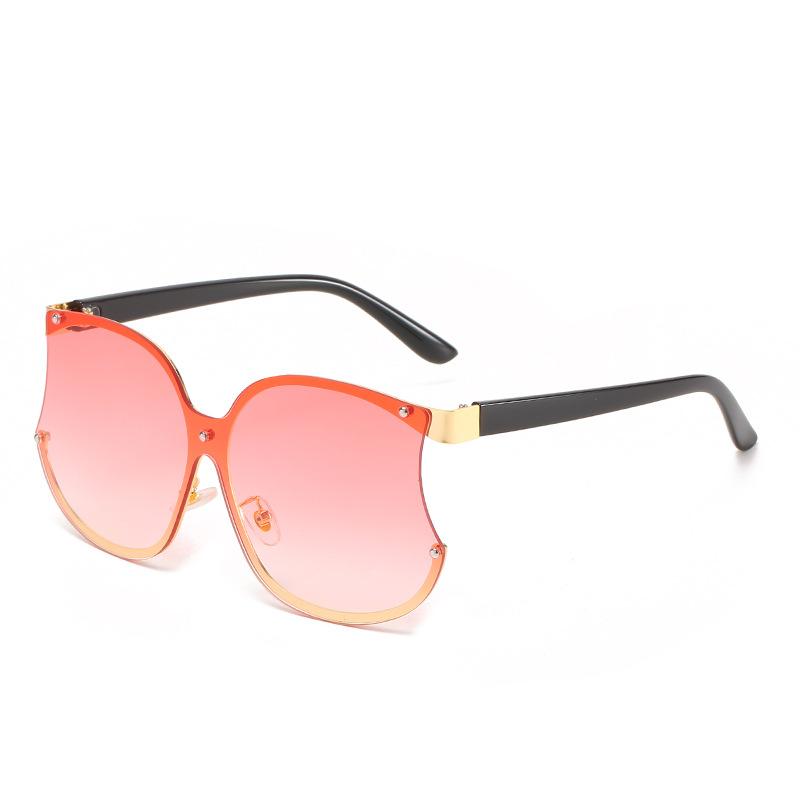 Integrated Sunglasses, Personalized Small Apple Glasses, Funny Catwalk Large-Frame Sunglasses