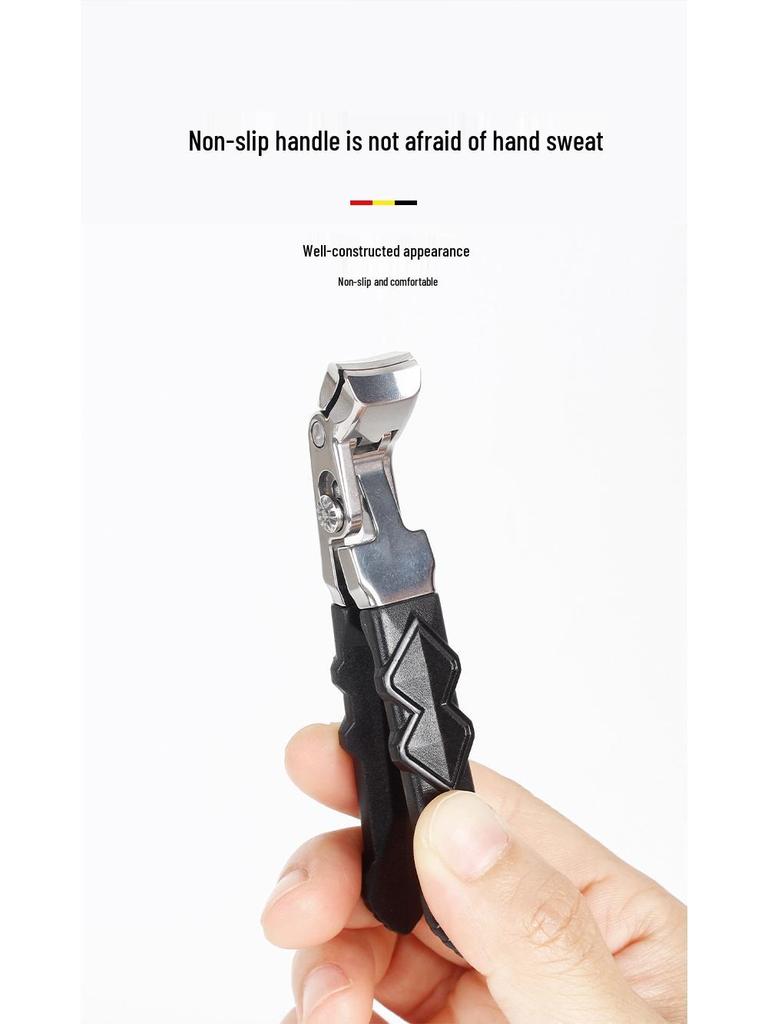 Stainless Steel Long Handle Curved Toenail Clipper with Large Grip