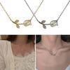 Women and Jewelry Wedding Banquet Party Couple Delicate Microinlaid Tulip Necklace High Sense Collar Chain Fashion Neckchain
