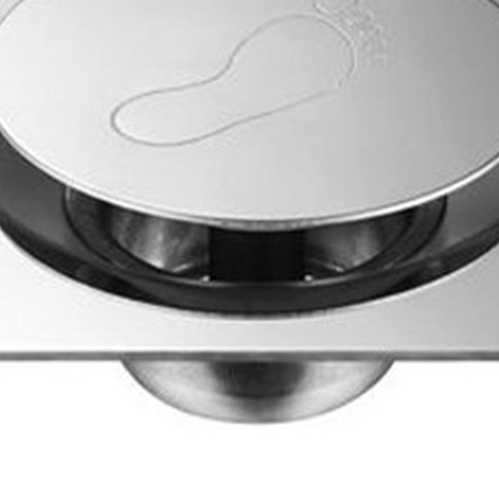 Shower Drain Quadrate High Glossy Thickened Prevents Odor Clogging Resistance Stainless Steel Floor
