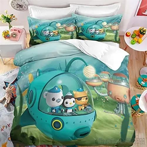 Admire Cartoon Octonauts Love Child Duvet Cover Set HD Comforter Cover for Kids Bedding Sets Bedclothes Bedroom Decor