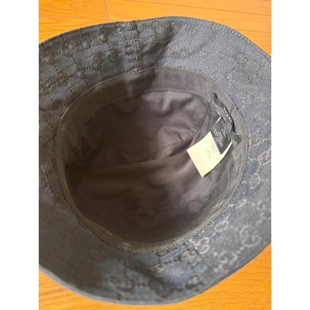 Used GUCCI GG pattern bucket hat black L size