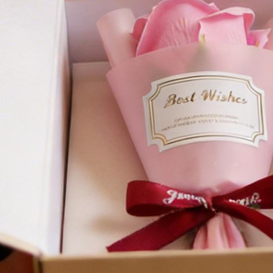 Mini Aromatherapie Seife Rosenstrauß Duftend Künstliche Konservierte Rose Blume Valentinstagsgeschenke für Frauen Freundin Mutter Ehefrau