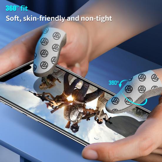 1 Pair Finger Touch High Sensitivity Sleeves Zero Wear-resistant Anti-Sweat Compression Support Game