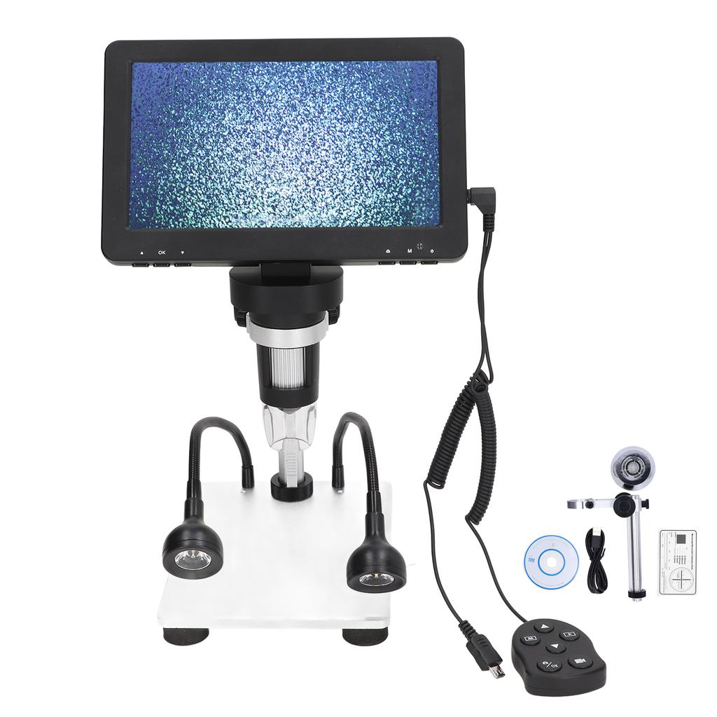 7in LCD Digital Microscope HD 1200X 1080P Video Electronic Repair Microscope with LED Light