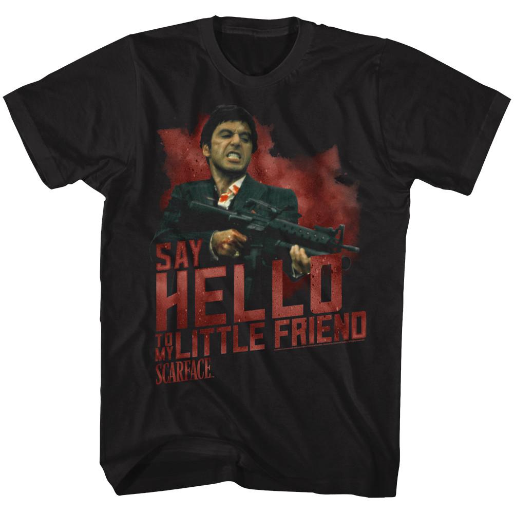 Scarface Say Hello Black T-Shirt M