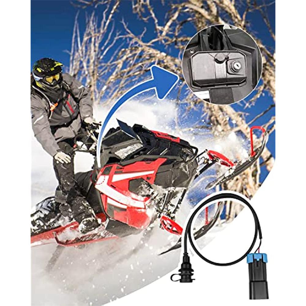 RCA Power Plug For Polaris Snowmobile Heated Visor Replace 2883824 2414662 07-21