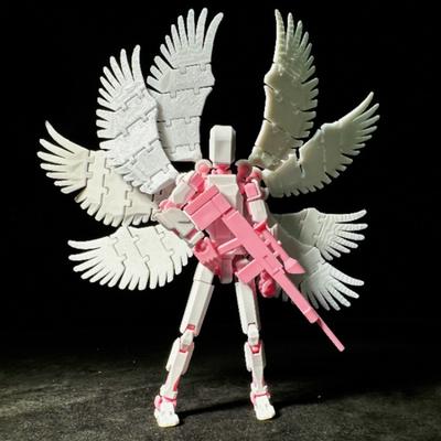 Lalka szczęścia drukowana w 3D 13 stawów ruchoma figurka ozdoba Piąta generacja Zestaw figurek akcji DIY Gigantyczny miecz Robot Tytan Figurka dla chłopców