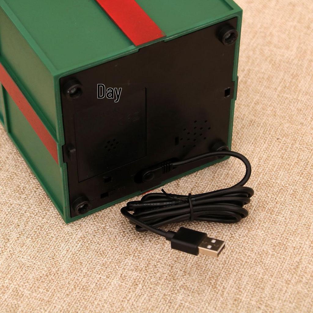 Luminous Christmas Gift Boxes and Music Box Ornaments for Shop Windows