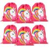 1/6/12Pcs Unicorn Drawstring Bag Kids Girls Unicorn Birthday Party Favors Supplies Candy Gift Packaging School Storage Backpacks