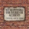 Vintage Comedy Sarcastic Metal Sign Wall Art Home Decor
