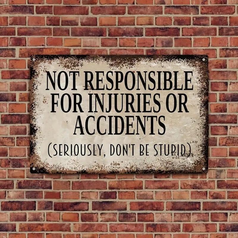 Vintage Comedy Sarcastic Metal Sign Wall Art Home Decor