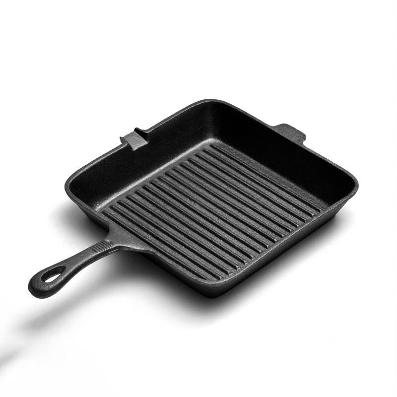 ZISIZ Cast Iron Square Grill Pan