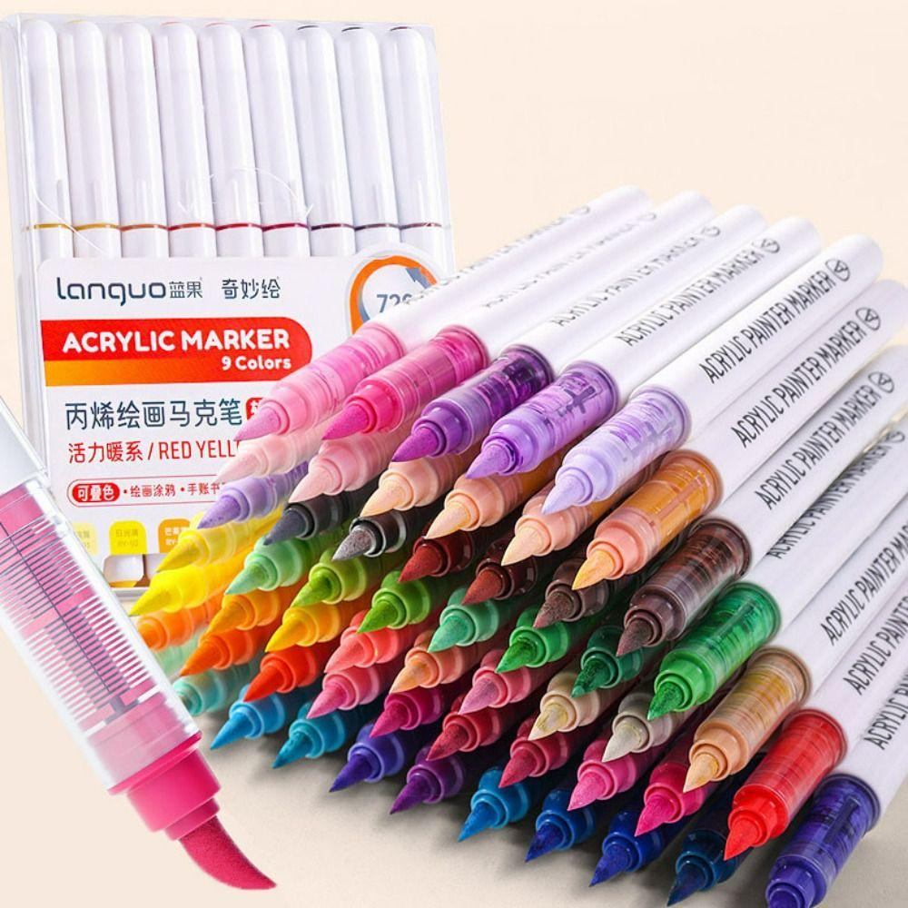 Straight Liquid Colour Pen Stackable Color Art Watercolor Pen Acrylic Marker Pen  Graffiti