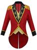 Circus Ringmaster Mens Cosplay Uniforms Medieval Vintage Coat Stand Collar Jackt Princess Stage Shown Performance Costume