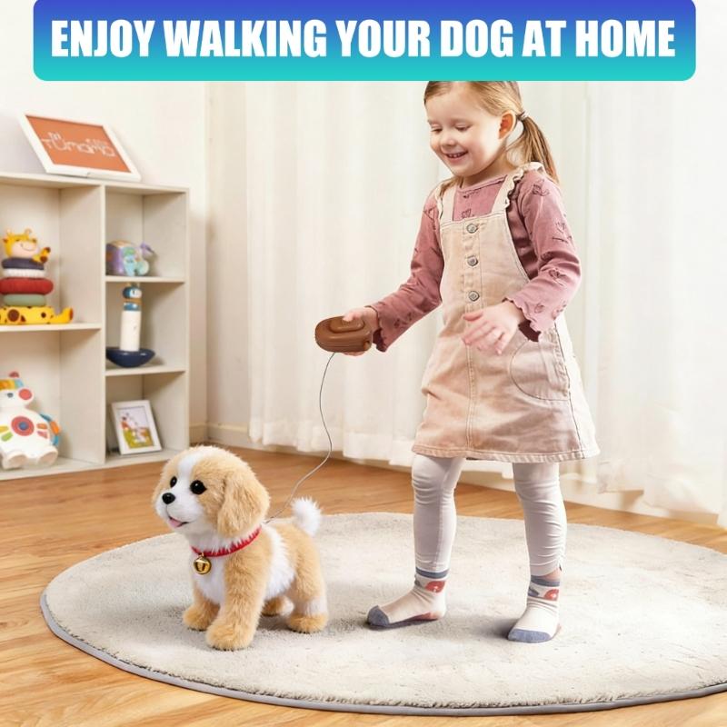 Electric Plush Dog Toy Sing Walk Respond Touch Walking Singing Electric Dog Toy for Interactive Fun Children Pet Lover