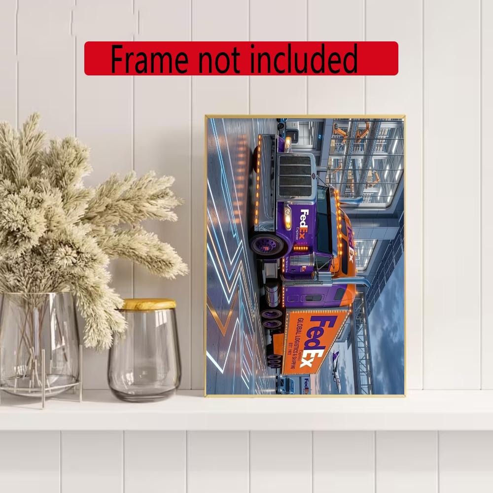 Kenworth 5D Diy Diamond Painting Round Diamond Diy Frameless Holiday Artwork Suitable For Home Office Wall Decoration