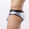 Slip Bikini Sexy da Uomo Colore Patchwork Davanti Vuoto Mutandine a Vita Bassa Design U-convesso Biancheria Intima Traspirante