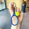 Tennis Metal Delightful Racket Keychain Fashionable Gift For Holidays Festivities And