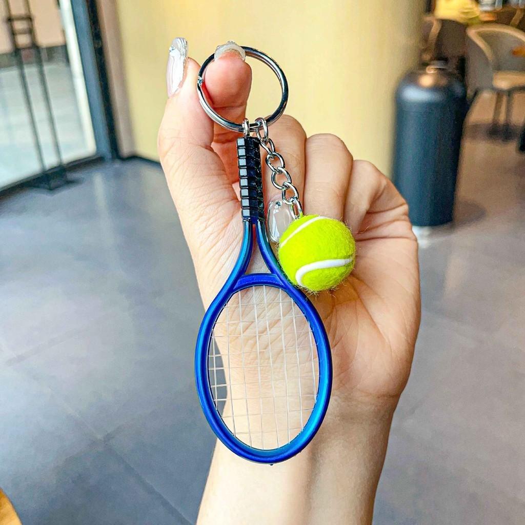 Tennis Metal Delightful Racket Keychain Fashionable Gift For Holidays Festivities And