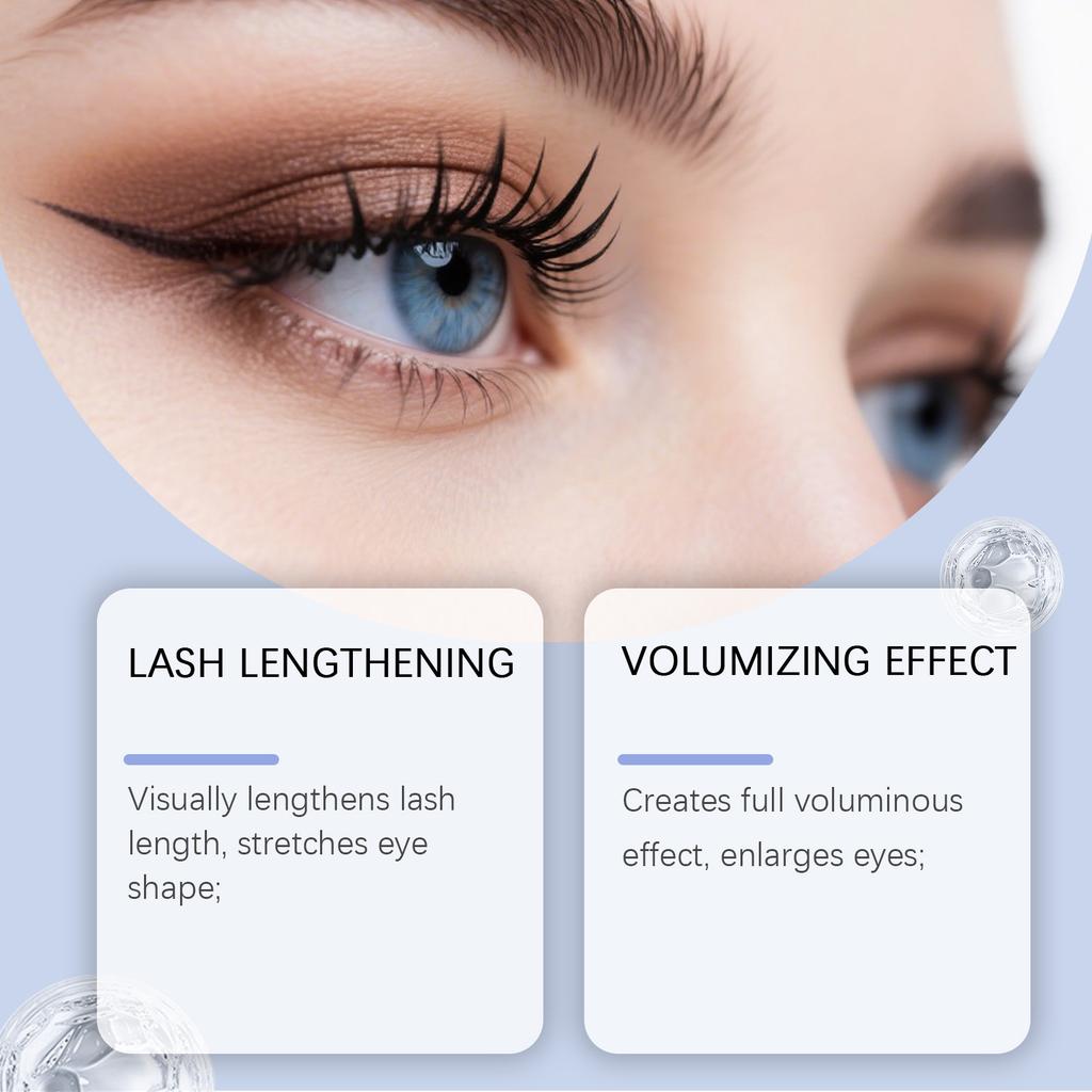 Zephoco Wasserdichte Schwung-Mascara – Natürlicher Schwung & Definition, Wischfest, Schweißresistent, Verlängernd & Volumengebend