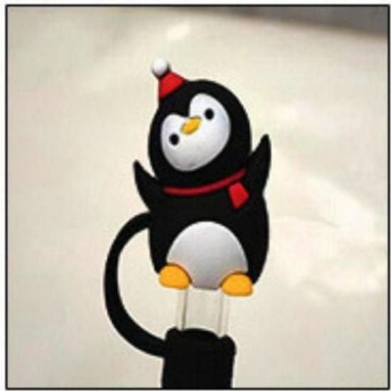 New 10mm Christmas Cartoon Silicone Straw Sleeve with Cute Dust Plug