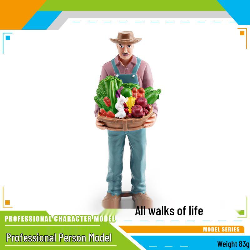 Professional Role Model Figurines Set: Teacher, Doctor, Nurse, Construction Worker, Chef, Police Officer