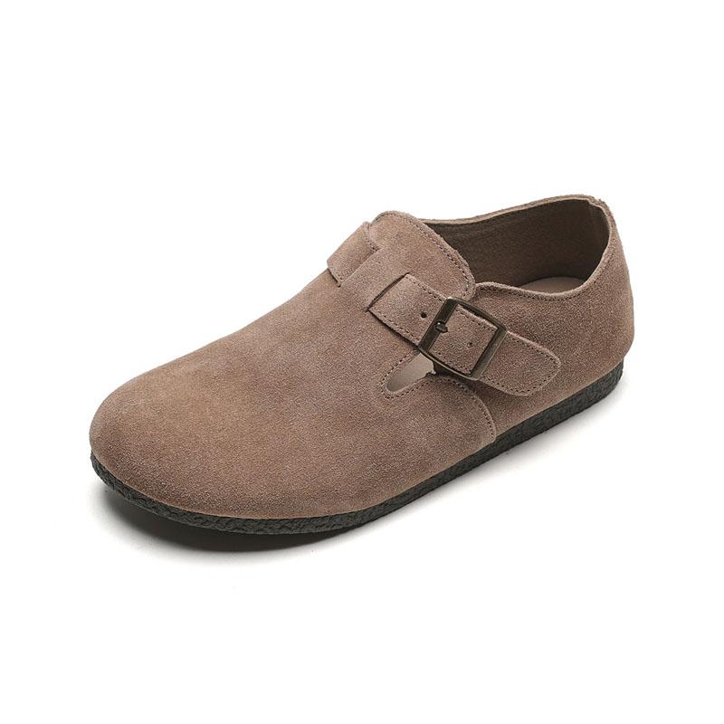 

Зимняя женская обувь Слипоны Плюшевые Теплые Женские Балетки Ретро Обувь из Натуральной Кожи Женская Большого Размера 35-43 mujer WSH5183 43