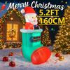 5.2FT LED Inflatable Christmas Yard Decor Giant Santa Stocking Model Xmas Toy Gifts Home Supplies Ornaments Holiday Decor Gift