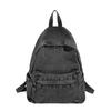 Summer new design new fashion denim women's bags trendy retro large capacity simple shoulder backpack