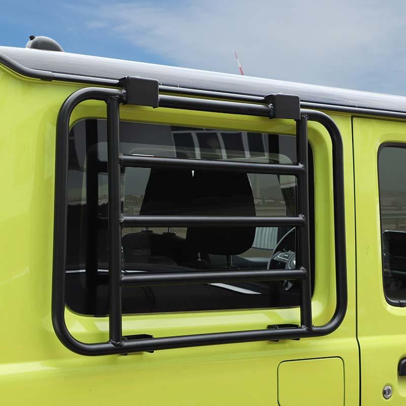 Auto Hinten Fenster Glas Rüstung Zäune Vent Schutz Rahmen Regal Für Suzuki Jimny 2019 Up Auto Statten ( Aluminiumlegierung )