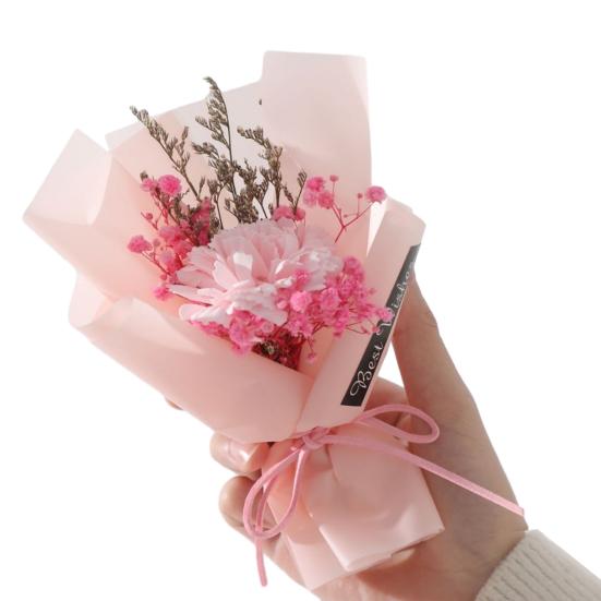 Mini künstliches Seifenblumen-Bouquet Falsche Nelken/Sonnenblumen Gänseblümchen Blumenarrangement Valentinstagsgeschenke für Frauen Beste Freundin Freundin