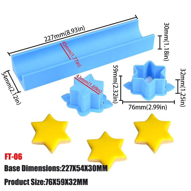 Love Lollipop Cookies Mold Set Star Flower Shape Cake Dessert Biscuit Mold Candy Plastic Cutting Tools DIY Pastry Baking Molds