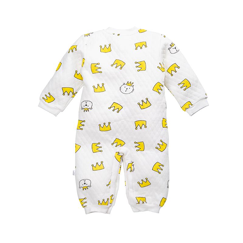 Infant Fall Winter Warm Thick Plush Boy Girl Baby Cotton Warm Rompers