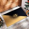 Leeds United Football Print Crystal Velvet Rug, Comfortable Water Absorbent Non Slip Indoor Floor Carpet