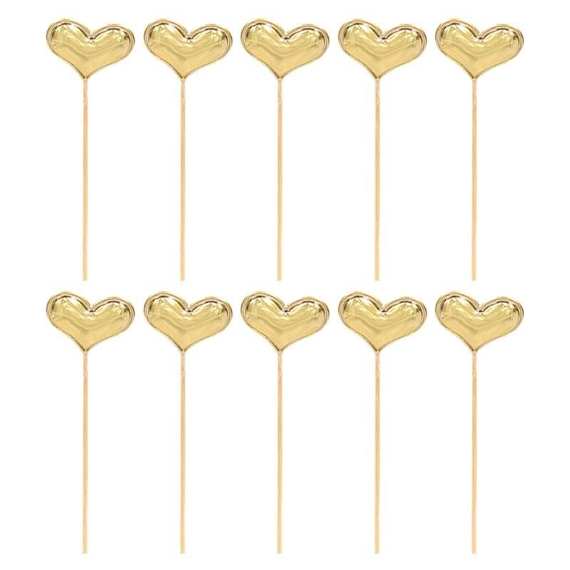 10xLove Heart/Crown/Star Shaped Insert Falgs Babies Shower Decoration for Party