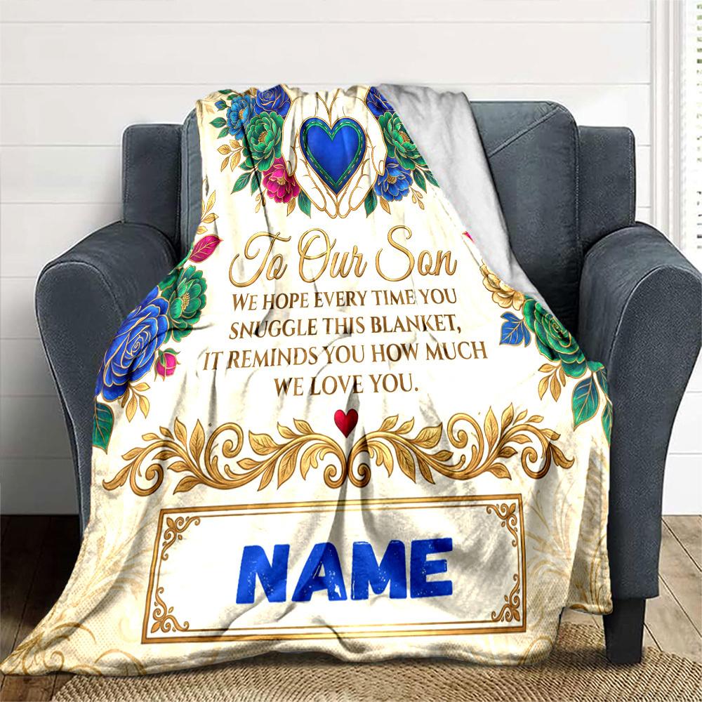 Thank You Mom Appreciation Card Customize Your Name Blanket Soft Warm Cozy Versatile For Sofa Couch Office Bed Picnics Ideal For All Seasons Warmthful